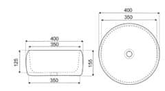 KERRA Umivalnik KR 802 beli 40X125 mm