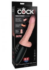 King Cock Plus TOPLOTNI VIBRATOR King Cock Plus Triple Threat Skin