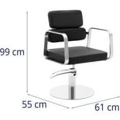 Noah Fotel fryzjerski barberski kosmetyczny wys. 46-61 cm TRURO - czarny