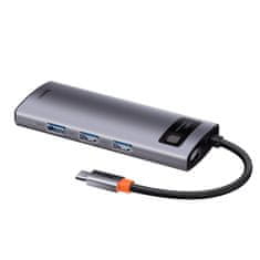 BASEUS Večnamensko vozlišče USB 5v1 USB-C PD 100W HDMI siva