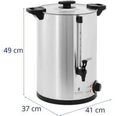 Royal Catering Dvojni stenski grelnik vode 16,5 L 2500 W srebrn