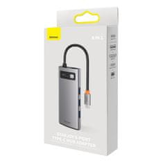 Noah StarJoy HUB 6v1 USB-C 3xUSB HDMI RJ45 PD siva