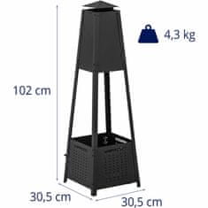 Uniprodo Ognjišče za vrtni kamin na terasi 30 x 30 x 100