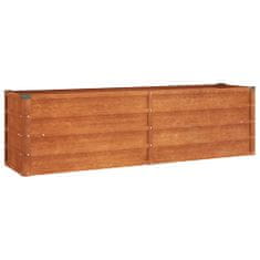 Vidaxl Vrtna visoka greda rusty 160x40x45 cm corten jeklo