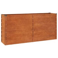 Vidaxl Vrtna visoka greda rusty 160x40x77 cm corten jeklo