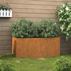 Vidaxl Cvetlično korito 62x30x29 cm corten jeklo