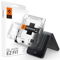 slomart spigen glas.tr "ez fit" 2-pack galaxy z flip 5 prozorno kaljeno steklo