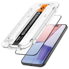 slomart spigen glas.tr "ez fit" kaljeno steklo za iphone 15 plus črno