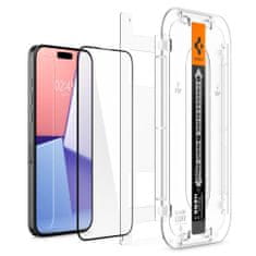 Spigen KALJENO STEKLO SPIGEN GLAS.TR "EZ FIT" FC IPHONE 15 PRO ČRN