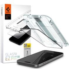 slomart spigen glas.tr "ez fit" kaljeno steklo za iphone 15 black