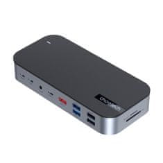 slomart choetech hub m52 usb-c - usb-c pd/usb-c/usb-a/hdmi/vga/dp/sd/tf/rj45/aux - siva