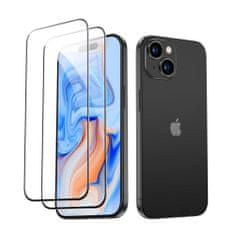 slomart Steklo s kaljenim steklom za iphone 15 črno