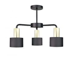 shumee Stropna svetilka 3xE27 LUCE BLACK GOLD