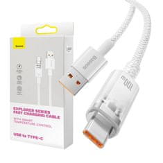 BASEUS kabel za hitro polnjenje iz USB v USB-C 6a,1m (bel)