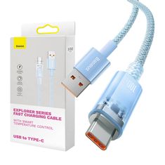 BASEUS kabel za hitro polnjenje iz USB v USB-C 6a,1m (modri)