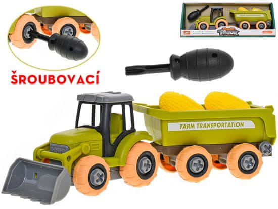 Traktor 28 cm Vijak za prosto vožnjo z vlečenjem in kolobarji 2 kosa