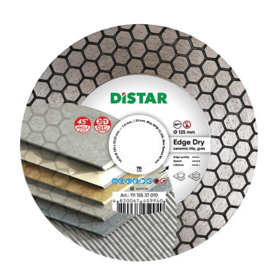 DISTAR Diamantno rezilo DISTAR 1A1R D7 EDGE DRY 125mm