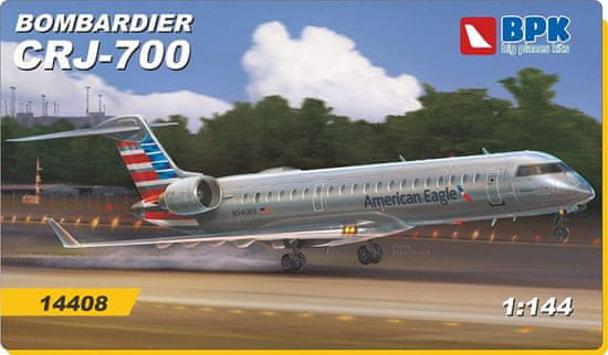 BPK maketa-miniatura Bombardier CRJ-700 American Eagle • maketa-miniatura 1:144 civilna letala • Level 4