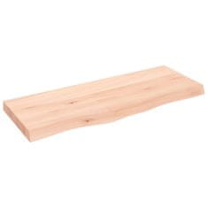 Vidaxl Kopalniški pult 100x40x(2-6) cm neobdelan trden les