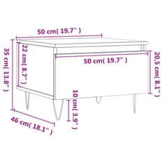 Vidaxl Klubska mizica betonsko siva 50x46x35 cm inženirski les