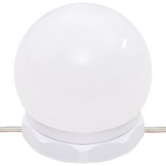 Vidaxl Toaletna mizica z LED lučkami bela 96x40x142 cm