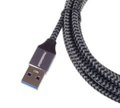 USB-C z USB 3.0 A (USB 3.1 generacije 1, 3A, 5Gbit/s) 3m pletenica