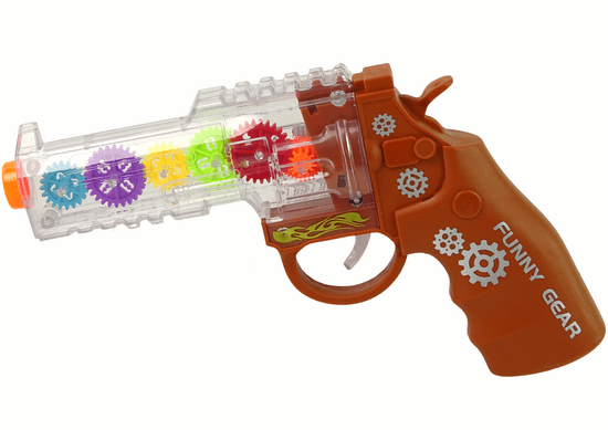 shumee Gun Colorful Lights Sound Brown