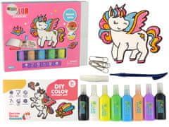 shumee DIY Unicorn nalepke za okna pohištva 8 barv z bleščicami