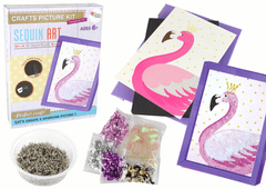 shumee Ustvarjalni DIY set bleščic Čepki Flamingo okvir