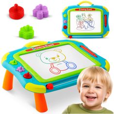 shumee Opis tabla + risalna miza Ricokids - modra