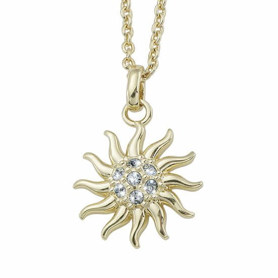Čudovita pozlačena ogrlica s kristali Energy Sun 32171.G