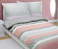 Flanelna posteljnina - 140x200, 70x90 cm - Geometrija vijolična
