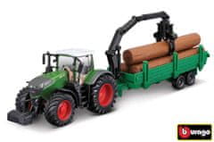 BBurago 1:50 Kmetijski traktor Fendt 1050 Vario + izvlečni stroj za drevesa