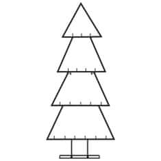 Vidaxl Kovinska novoletna jelka za dekoriranje črna 90 cm