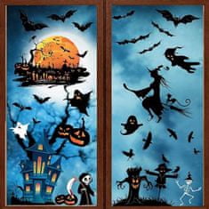 HOME & MARKER® Nalepke za okno za noč čarovnic, Dekoracija za noč čarovnic | SPOOKCLINGS Čarovnica