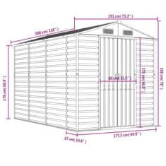 Vidaxl Vrtna lopa antracit 191x300x198 cm pocinkano jeklo