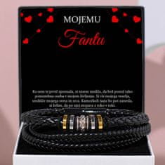 Lovilion Mojemu fantu - Moška usnjena zapestnica - CESAR_LEATHERBRACELET Darilo za fanta