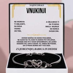 Lovilion Najini dragi vnukinji - Zapestnica "Vedno v tvojem srcu“ - NASUS_HEARTBRACELET Darilo za vnukinjo