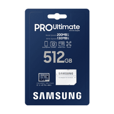 Samsung PRO Ultimate/micro SDXC/512GB/200MBps/UHS-I U3/Class 10/+ Adapter/Blue