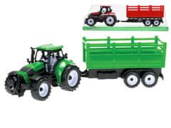 Traktor z vztrajnikom 38 cm - mešanica barv (zelena, rdeča)