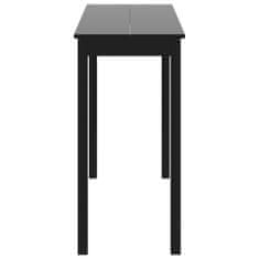 Vidaxl Barska miza MDF črna 115x55x107 cm