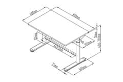 Ročno nastavljiva miza Spacetronik XD SPE-X101A