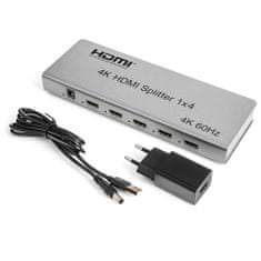 Razdelilnik HDMI 1x4 SPH-RS104_V46 4K 60 Hz CEC