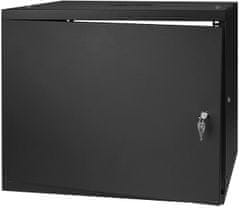 RACK 19'' 9U 600x450mm BLACK Jeklena vrata