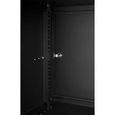 RACK 19'' 9U 600x450mm BLACK Jeklena vrata