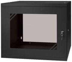 RACK 19'' 9U 600x450mm BLACK Steklena vrata