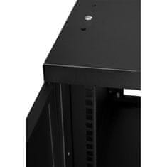 RACK 19'' 9U 600x450mm BLACK Steklena vrata