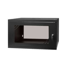 19'' RACK 6U 600x450mm BLACK Steklena vrata