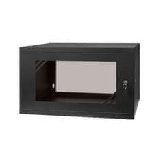 19'' RACK 6U 600x450mm BLACK Steklena vrata