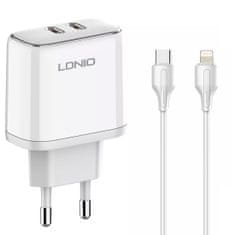 Polnilec 2x USB-C 35W Kabel USB-C Lightning